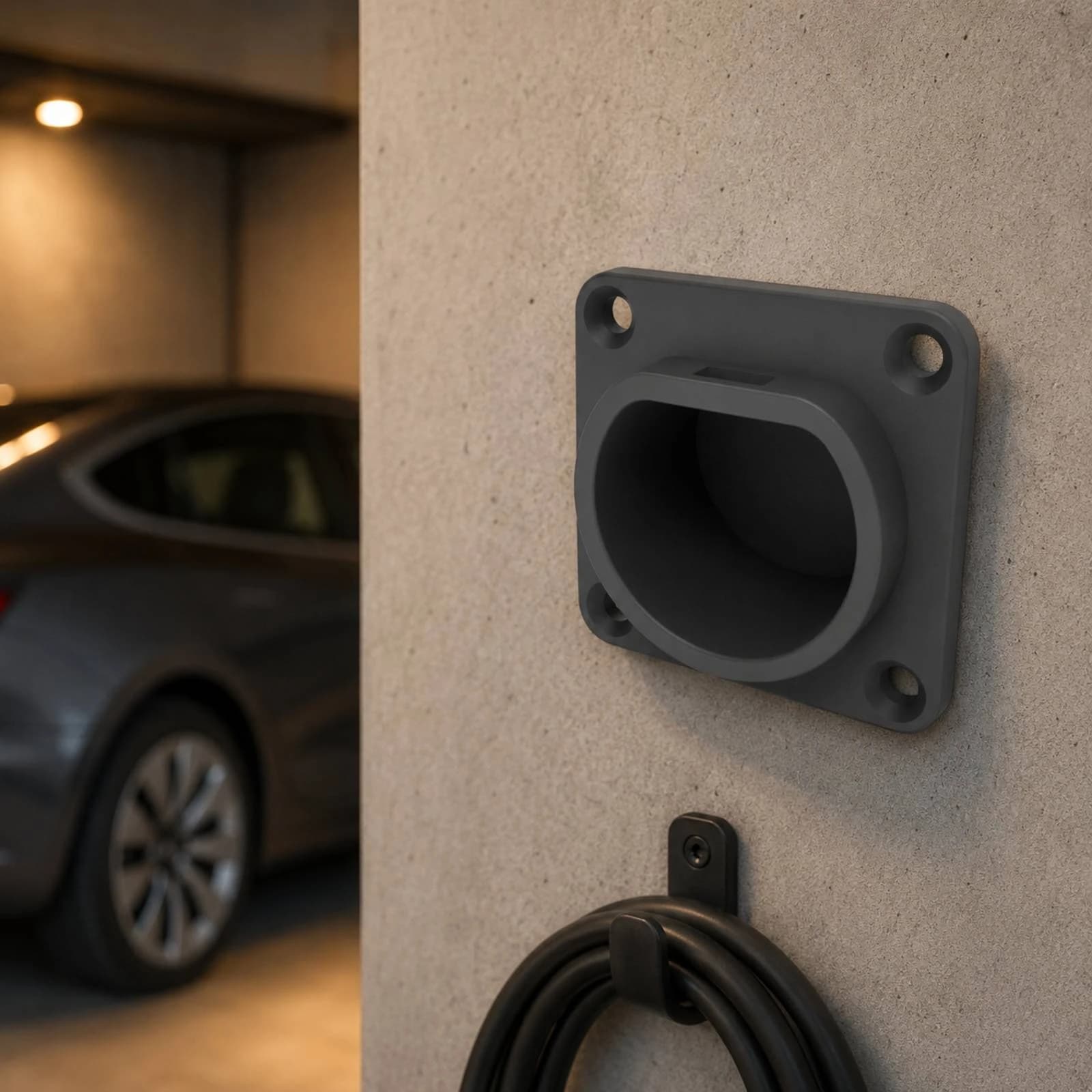 Embedded Charging Port Integrated Design Universal Charging Seat Car Accessory Easy to Install for Garage