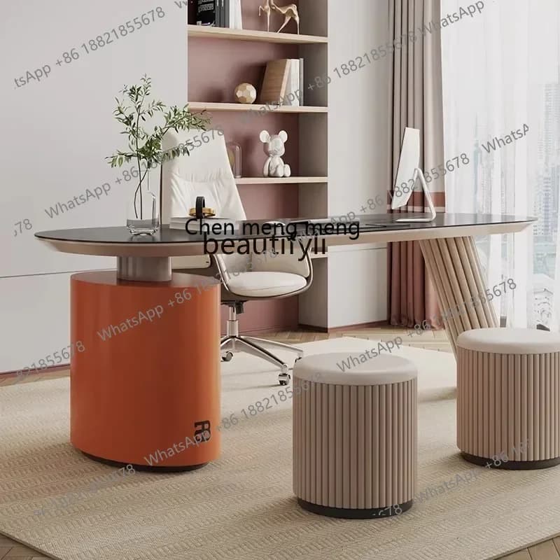 ss7486 Modern minimalist desk home study computer desk designer light luxury medical beauty consultation table New Light Luxury