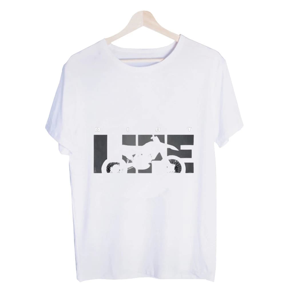 Men's Motorcycle Silhouette Graphic Tee, Short Sleeve Crew Neck T-Shirt for Casual Streetwear and Everyday Outfits