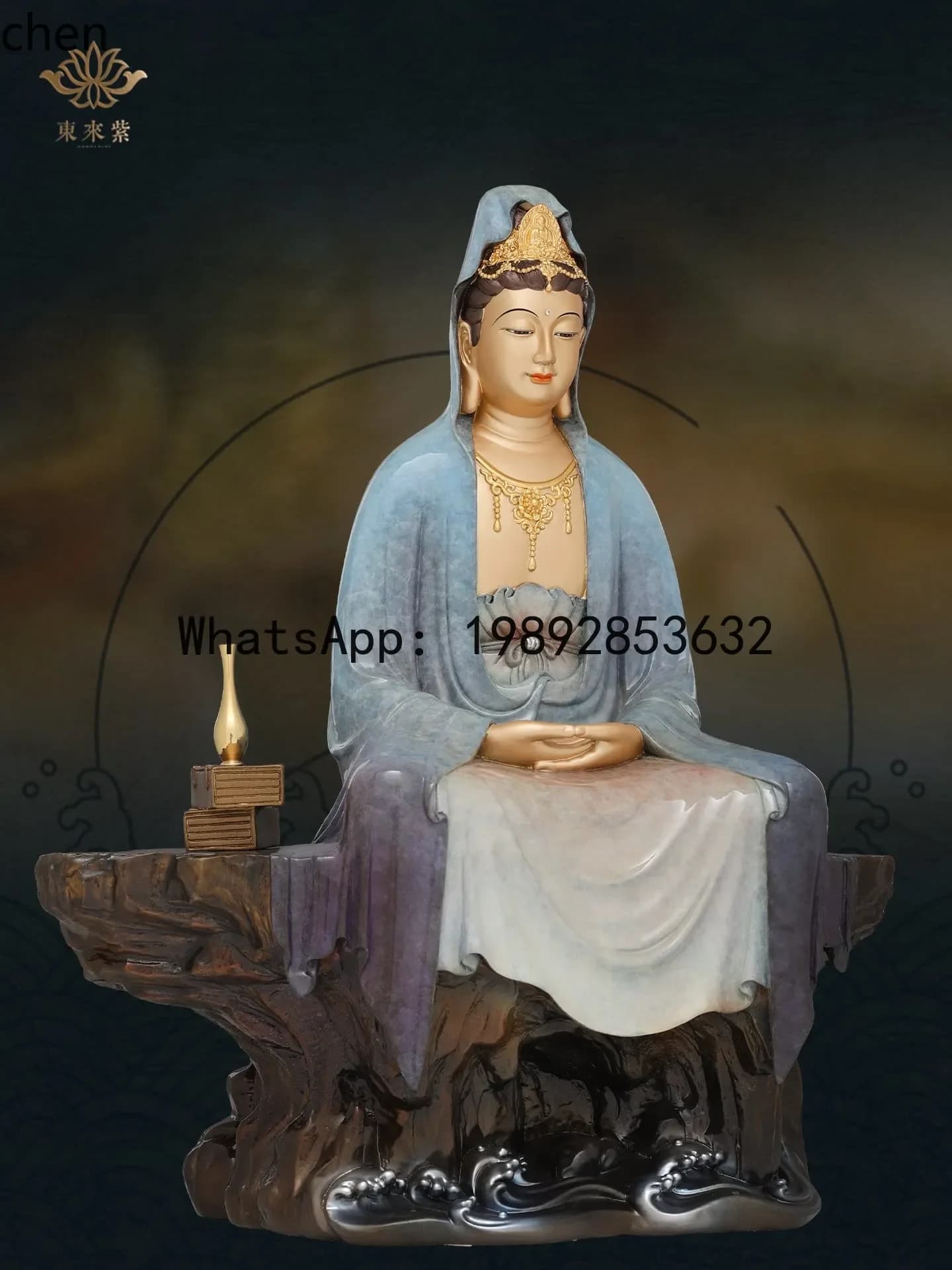 ZF    zen meditation guanyin buddha statue bronze guanyin statue brass home worship