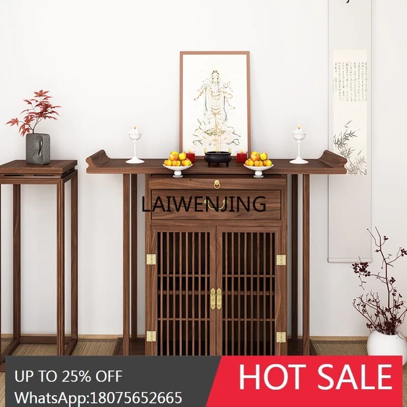 SGF solid wood table incense case household temple hall new Chinese style altar cabinet
