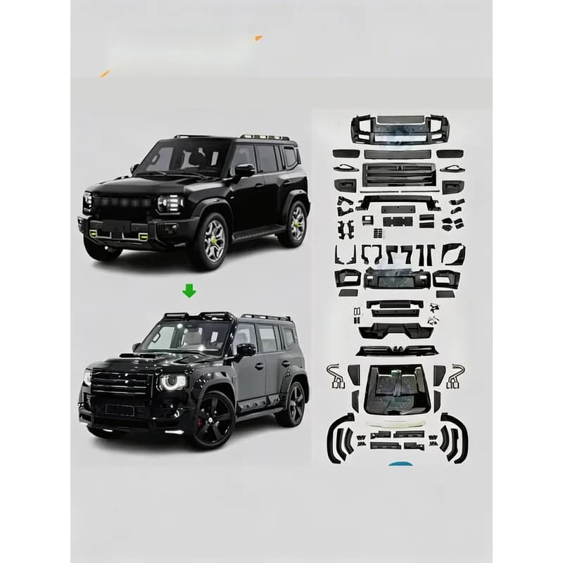High Quality Screw‑on Primer Color Off‑Road Body Kit Starlight Guardian Style Bumper Grille Hood Fender Flares Fit for T2