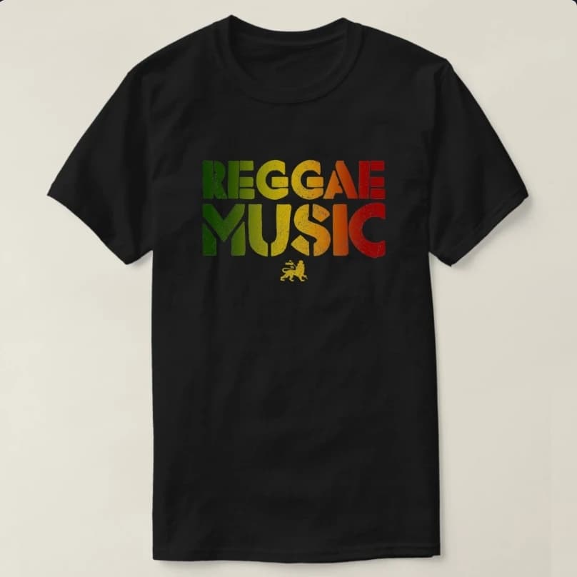 Reggae Music Lion of Judah Rastafari Rasta Jamaica T-Shirt 100% Cotton O-Neck Short Sleeve Summer Casual Mens T-shirt