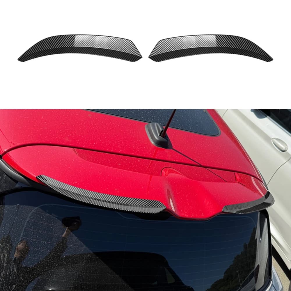 Rear Trunk Roof Spoiler Wing Extension Lip Carbon Fiber Look/Gloss Black Tail Splitter For BMW Mini Cooper JCW F55 F56 2014-2024