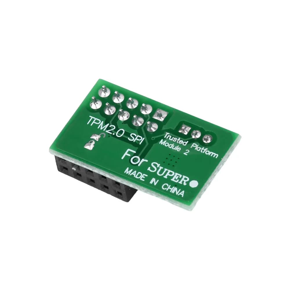 10Pin SPI TPM2.0 Security Module 3.3V fo 10Pin SPI Mainboard Plug and Play Support Sleep Mode Computer Hardware Encryption Board