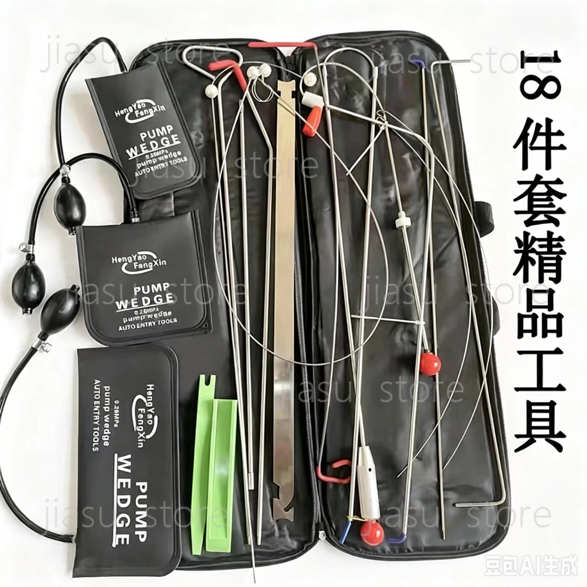 Car Dent Puller Hook Tool Kit 18Pcs, Stainless Steel Push Pull Hooks for Universal Auto Door Repair