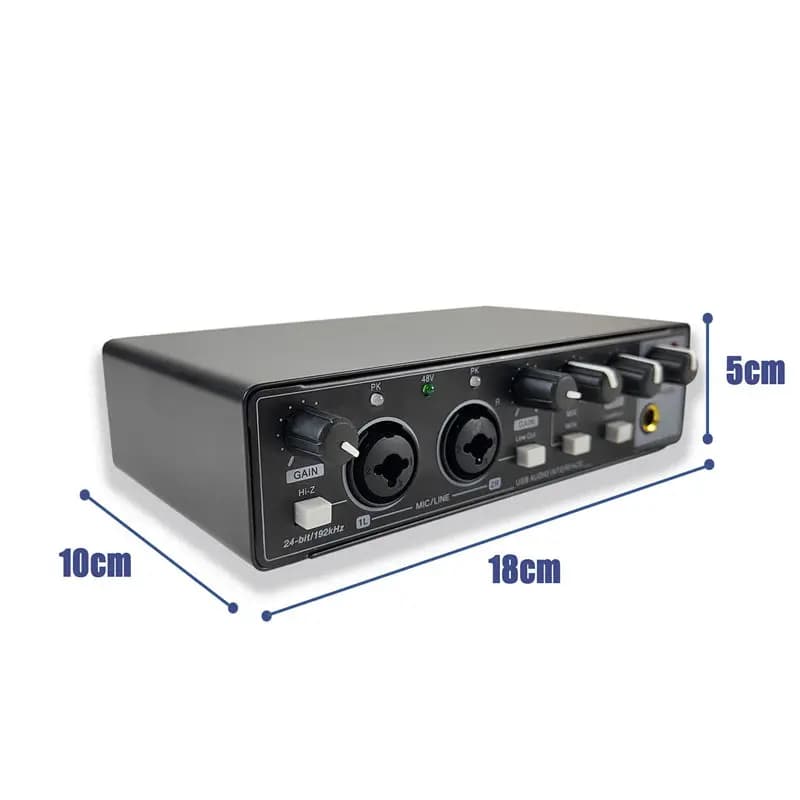Professional Audio Inte   ace Sound Card for Live USB Recording Broadcast and Computer Recording
