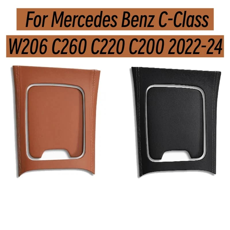 Car Center Control Panel Trim Cover For Mercedes Benz C-Class W206 C260 C220 C200 2022-2026 Gear Shift PU Pad Protection
