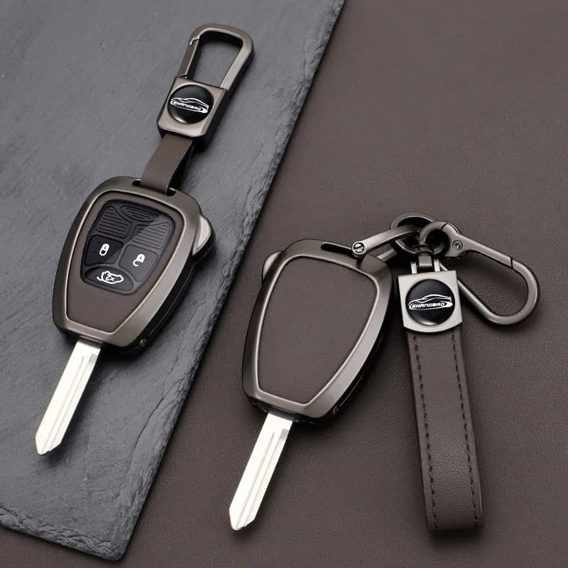 Zinc Alloy +Tpu Car Key Case For Jeep Wrangler Compass Patriot Liberty Chrysler 300 PT Dodge JCUV Caliber Nitro Accessories