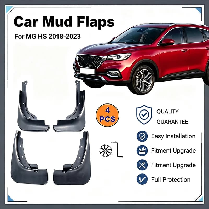 For MG HS 2018-2023 4PCS Mud Flaps Splash Guards Front Rear Wheel Fender Mudguards Car Exterior Protection Accessories