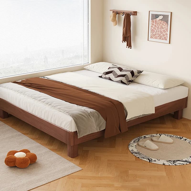 Minimalist Style Bed Mortise Tenon Structure Nordic Style Double Bed Luxury Design Letto Matrimoniale Bedroom Furniture