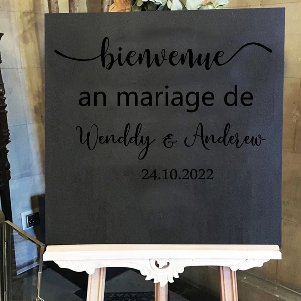 1 pc hot sale French wedding Personalized Text Wall Sticker Wall Decal Sticker Home Decor For Kids Rooms Decoration Sticker