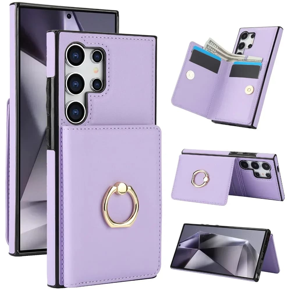 Back Magnetic Flip Wallet Case Phone Cover for Samsung Galaxy S22 S3 S24 Plus S25 Ultra A13 A14 A15 A16 A52 A53 A54 A55 A72 A73