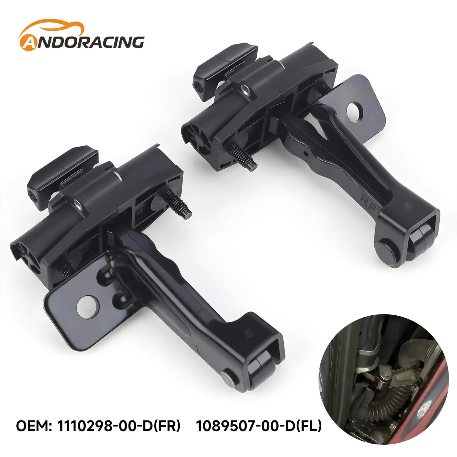 For Tesla Model 3 2017 2018 2019 2020-2025 Front Door Hinge Limiter Check Strap Stopper Door Locator 1110298-00-D 1089507-00-D