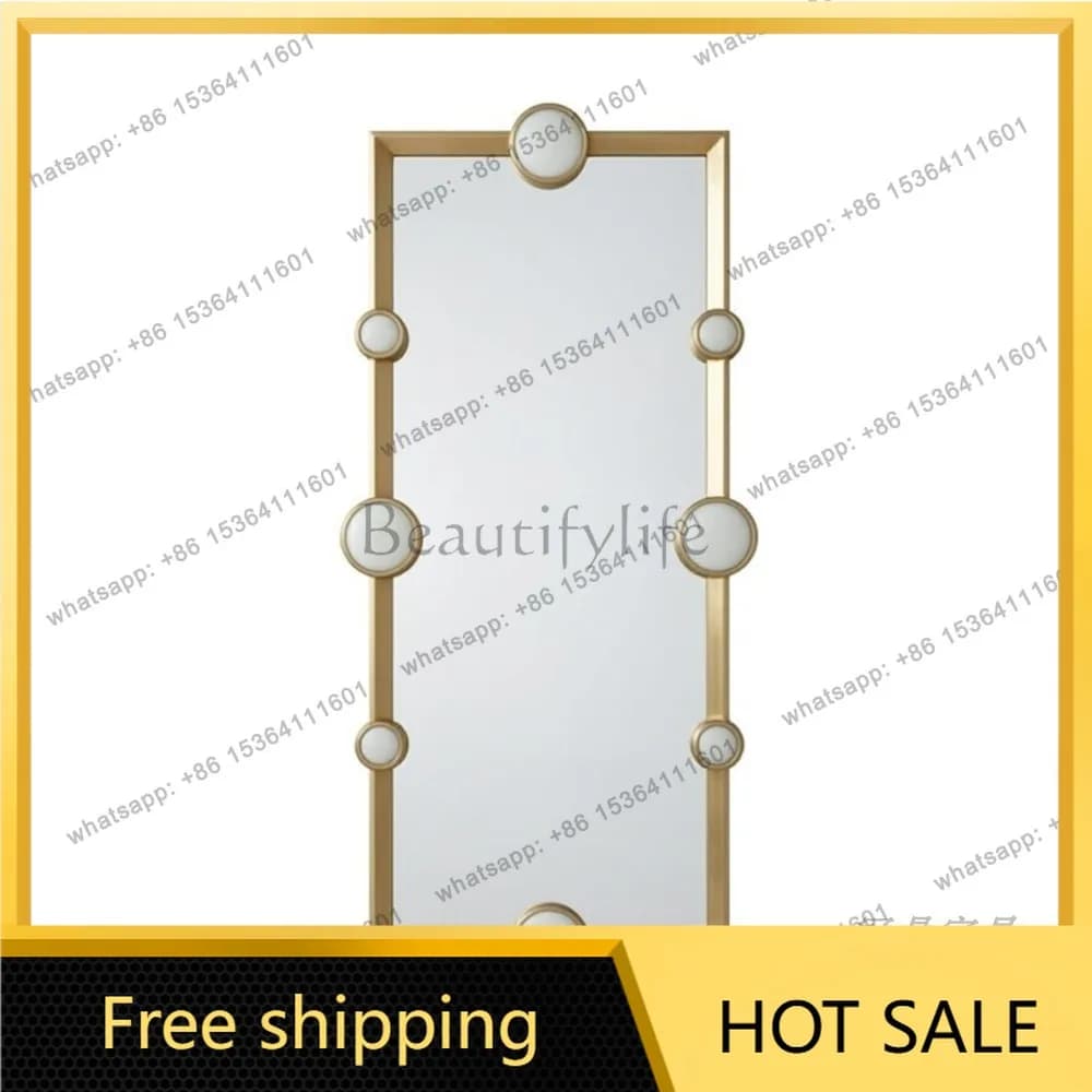 YJ European Designer Irregular Wall Mount Full‑Length Mirror Leaning Unit For Entryway Home Cloakroom Dressing Decor