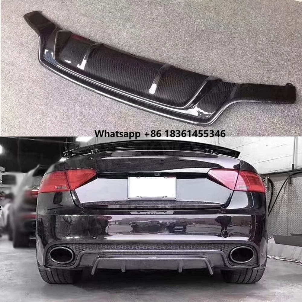 For RS5 2012-2016 Year Perfect Fitment Carbon Fiber Diffuser