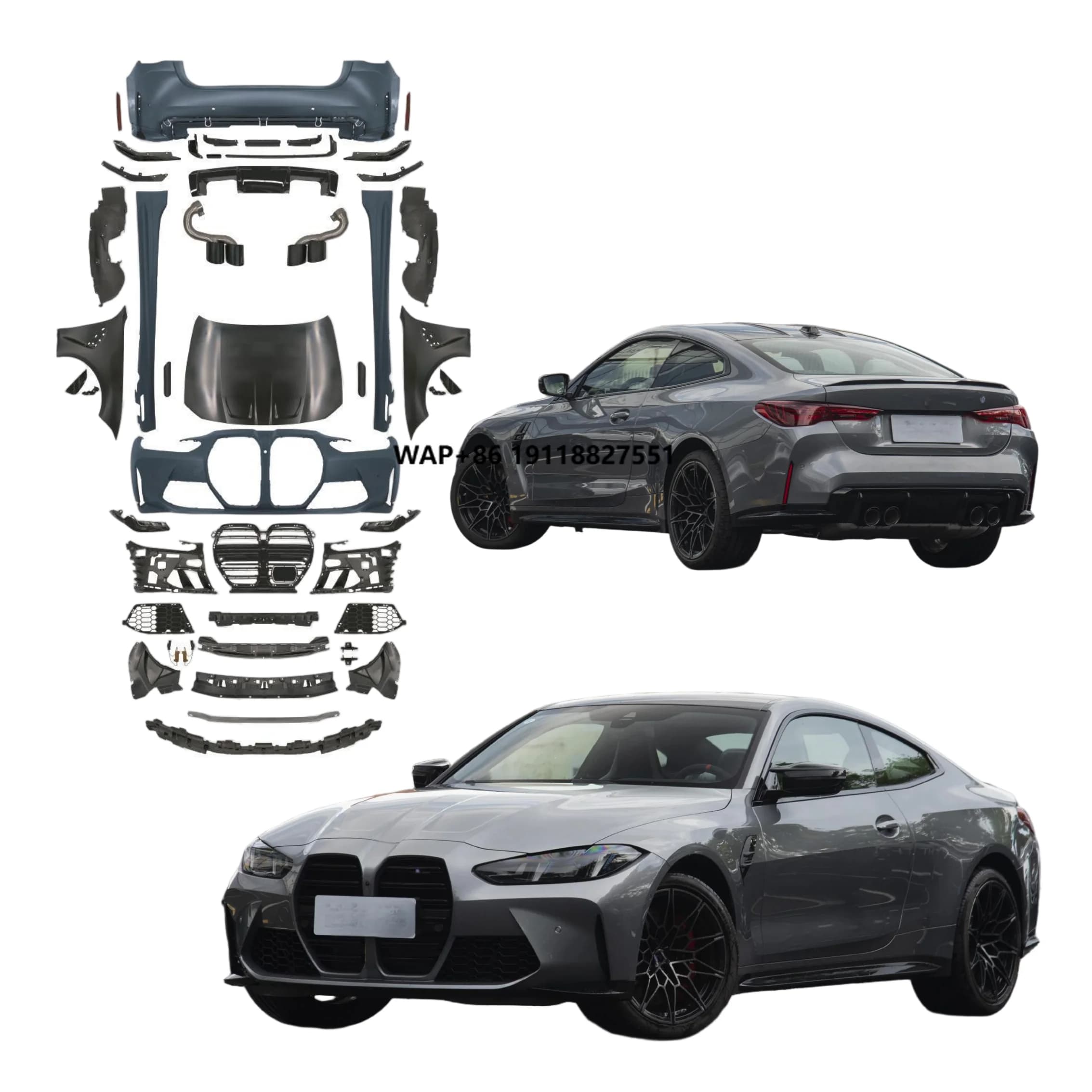 New Arrived Bodykit for 4 Series G22 2020-2024 Facelift to G82 M4 M-power Kit High Quality Fenders Bumpers Easy Installation