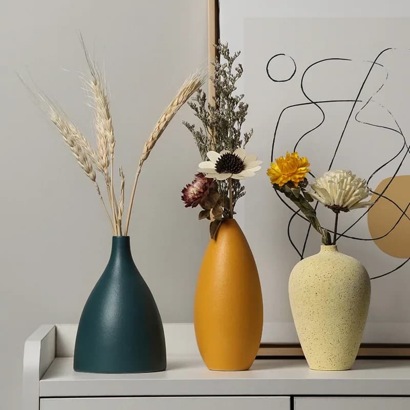 Jingdezhen Ceramic Mini Vase—Home Decor,Living Room,Tabletop,Dried Flower Arrangement,Vase,Decorative Item,Creative Orname