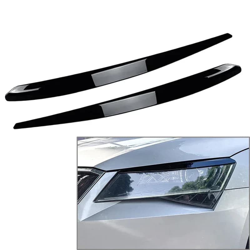 Car headlight headlamp eyebrow eyelids frame cover trim for Skoda Superb B8 2015 2016 2017 2018 2019 decorative accessories