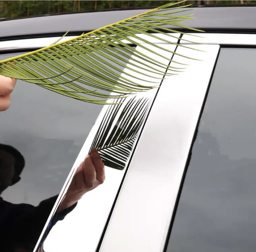 Silvery  Pillar Posts Fit For Benz E-Class W212 4-door Sedan 2010-2016 Door Trim Decal Sticker