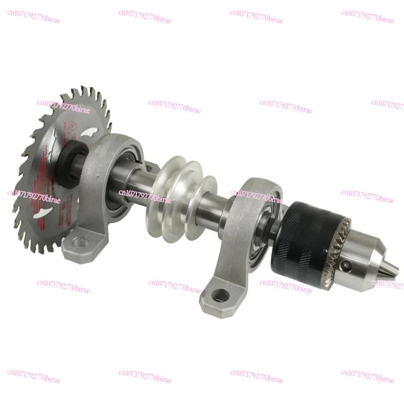 Bearing Seat Table Saw Drilling Woodworking Rotary Lathe DIY Unpowered Round Wood Bead Machine Cutting Spindle Chuck