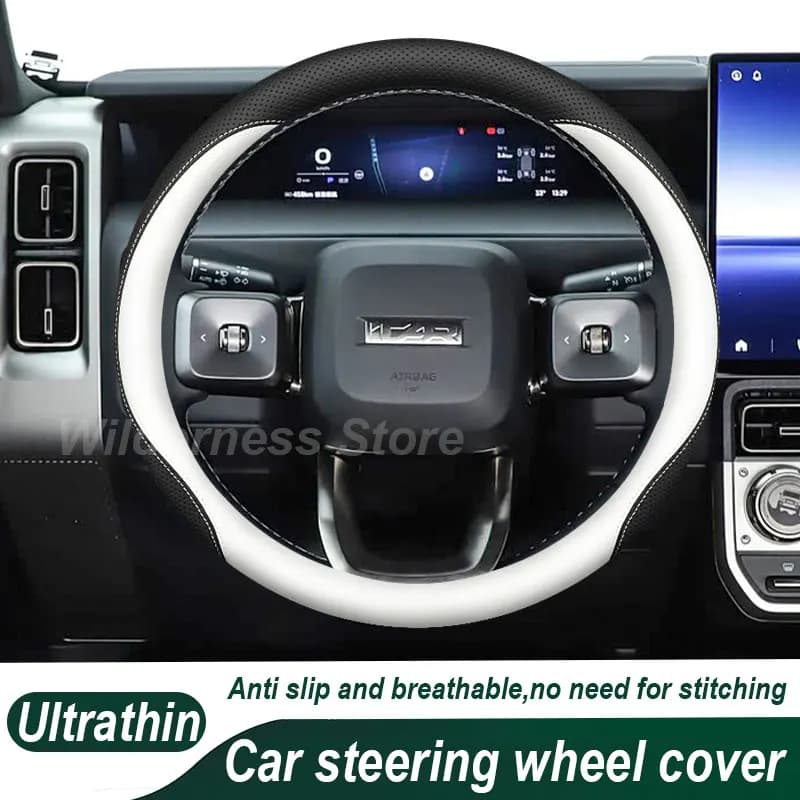 Leather Car Steering Wheel Cover For Chery ICAR V23 V27 2025 2026 Anti slip Auto Steering Wheel Chery ICAR V23 Accessories 2026
