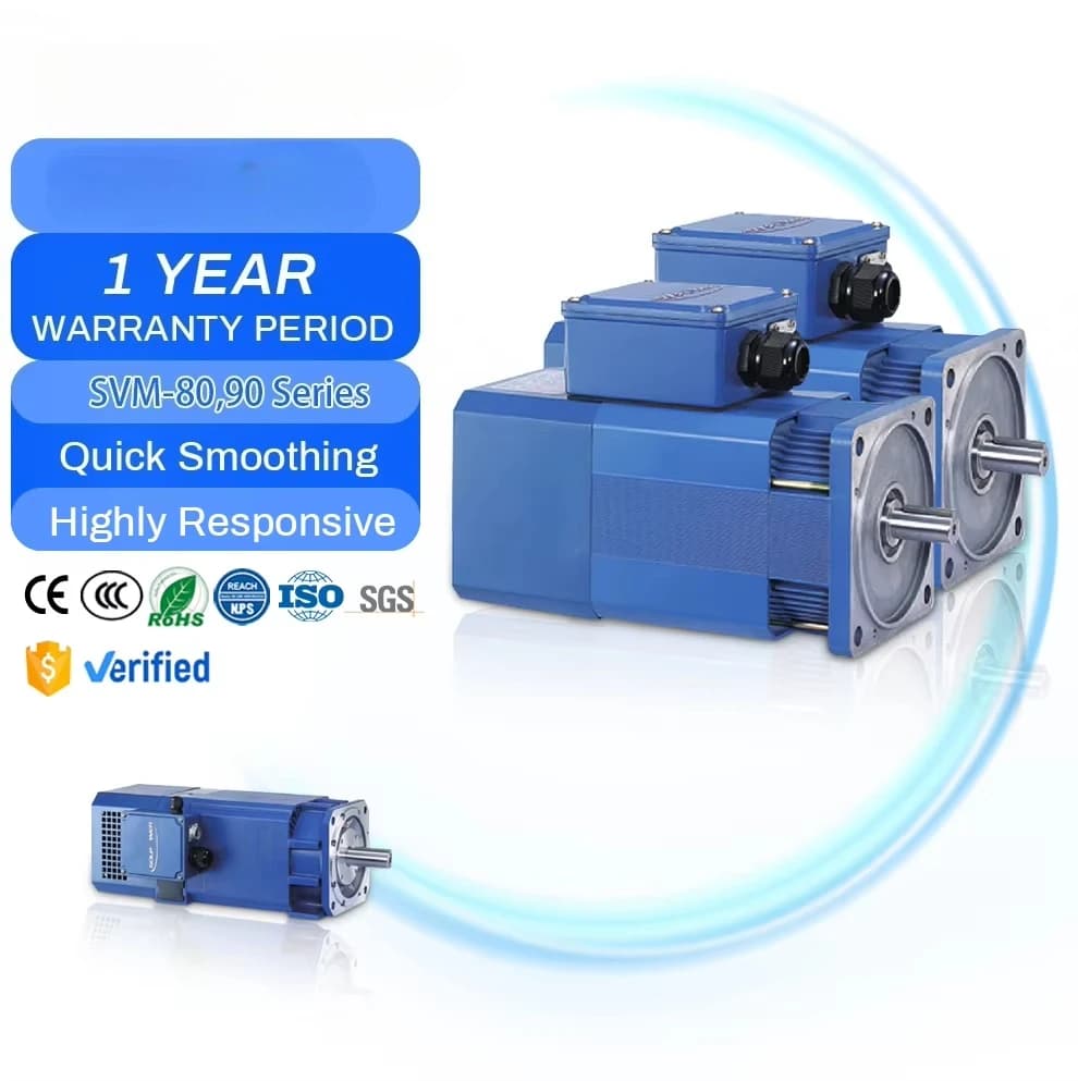 Hypken Servo Motor Spindle DC24V High Speed 1500-18000 RPM 1500W Brake for Sewing Machine Boat Fan Use IE4 Efficiency Flange