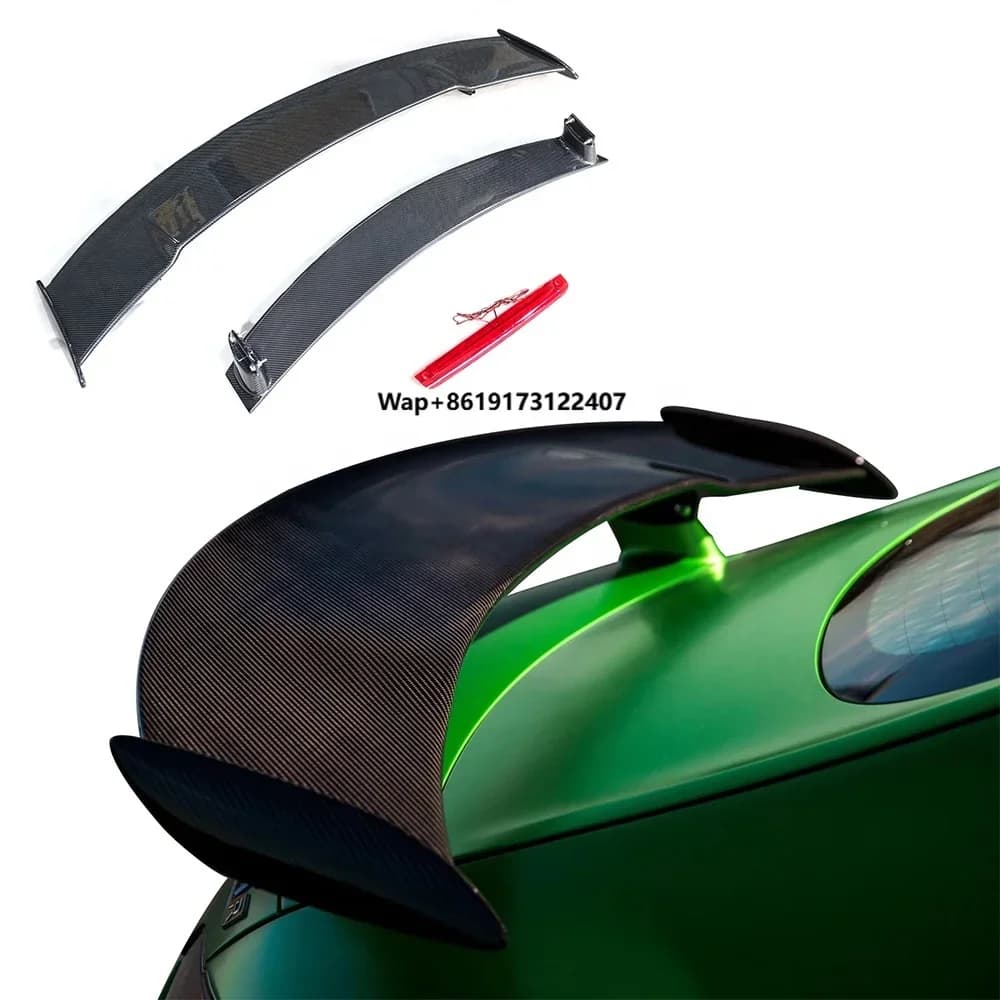 Upgrade GTR Style Carbon Fiber Car Rear Wing Spoilers GT Spoiler with LED Light