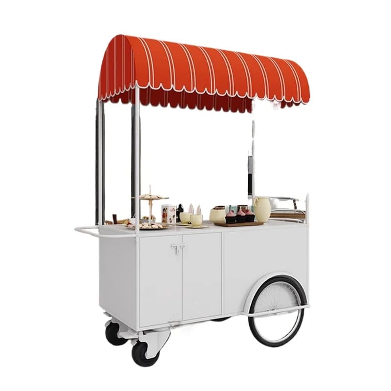 LMM mobile coffee cart, multifunctional vending car, decorative car, outdoor mobile ice cream promotion cart