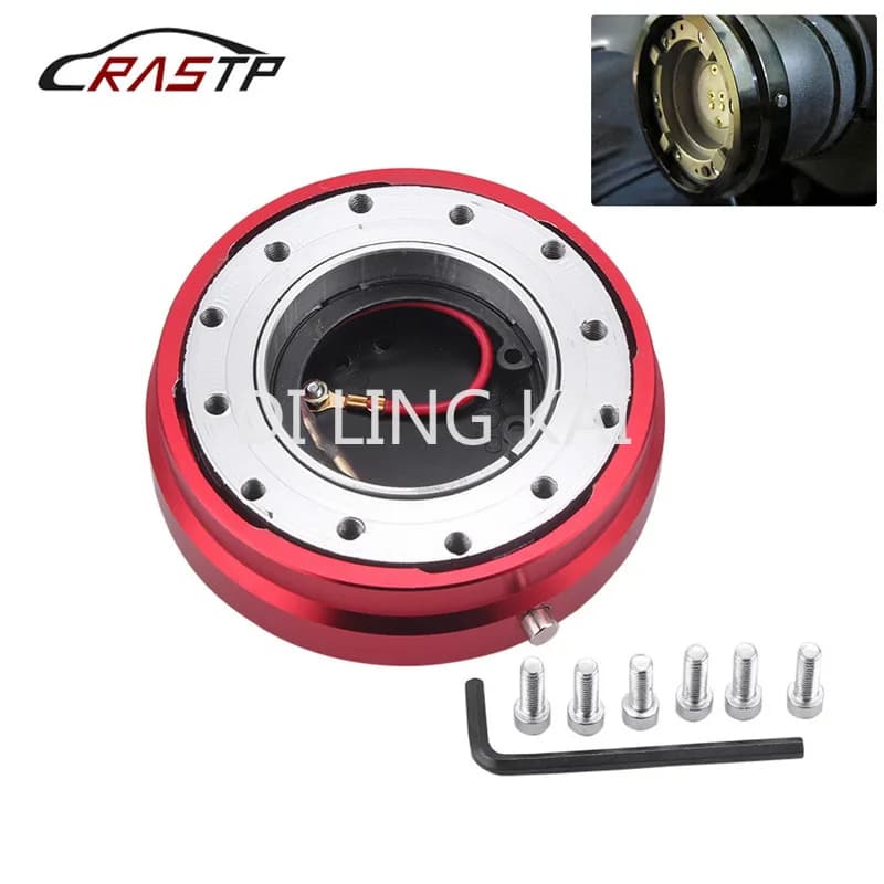 Car Modify Steering Wheel Quick Release Tool Thin Aluminum Alloy Racing Steering Wheel Quick Release Button Lock