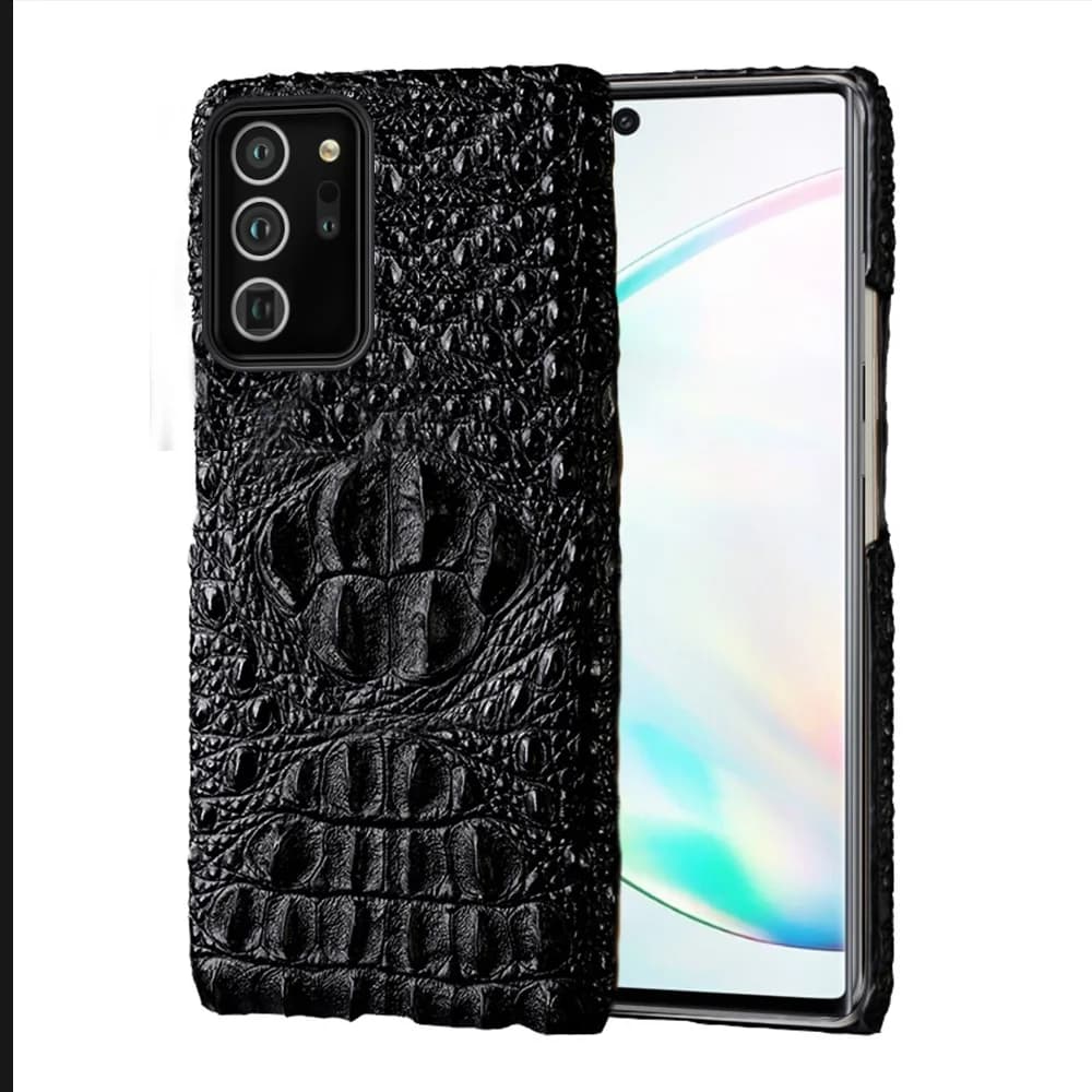 Genuine Leather 3d Crocodile Head Phone Case For Samsung Galaxy Note 20 Note20 Note10 Ultra 10 9 Plus S20 S9 S10 Plus Cover