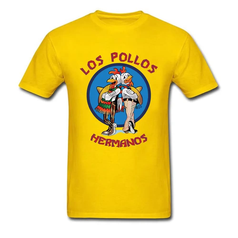 Funny LOS POLLOS HERMANOS Men T-Shirts Breaking Bad 3D Printed Streetwear Men Women Oversized Polyester Tees Tops Men Clothing