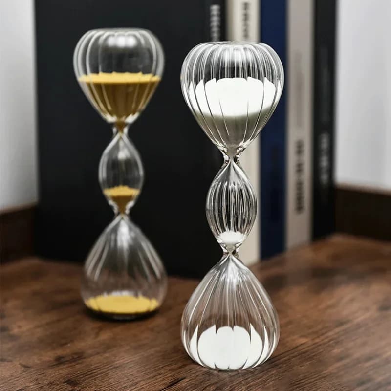 Creative Glass Three-layer Striped Hourglass sand Timer Personalized Nordic Home Decor Ornaments