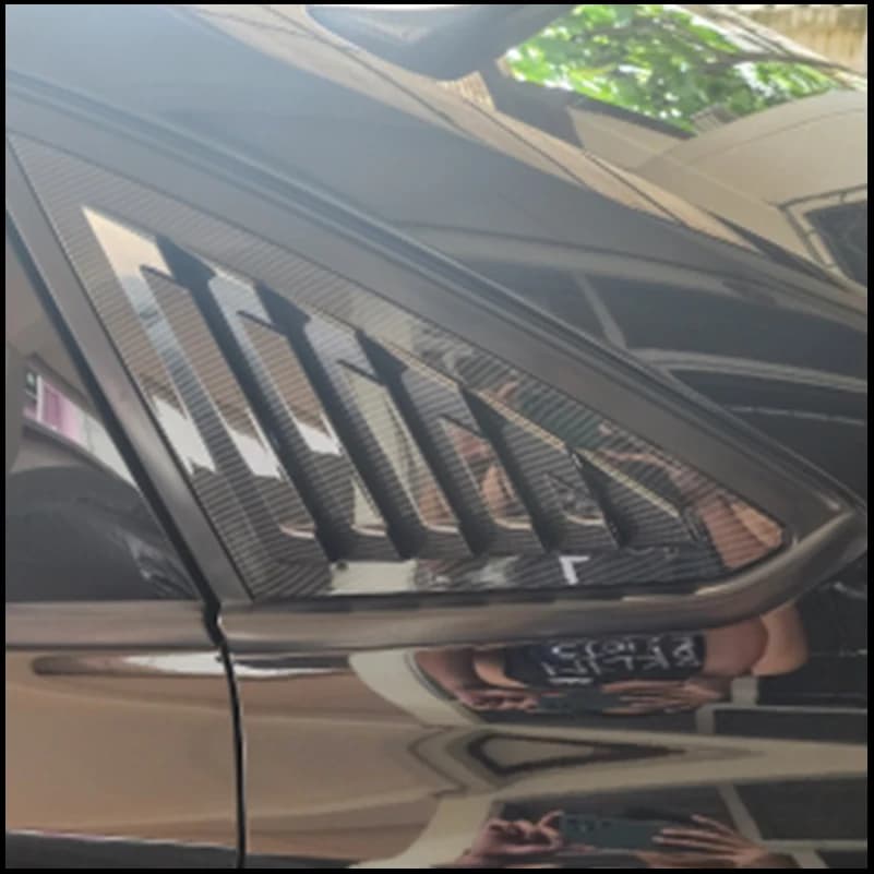 For Ford Focus Sedan 2011-2017 Rear Triangular Window Blind shades Louvers Vent Cover Trim Decoration Car Accessories
