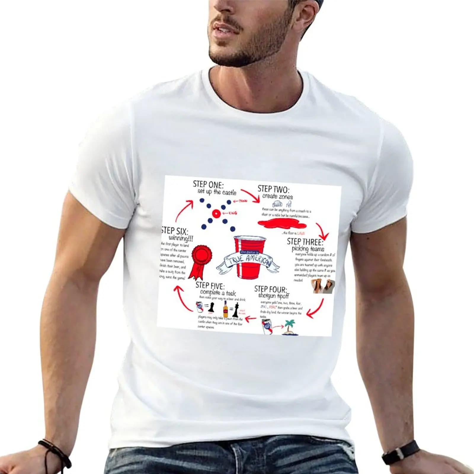 True American Rules T-Shirt boys animal print anime shirt funny t shirts men