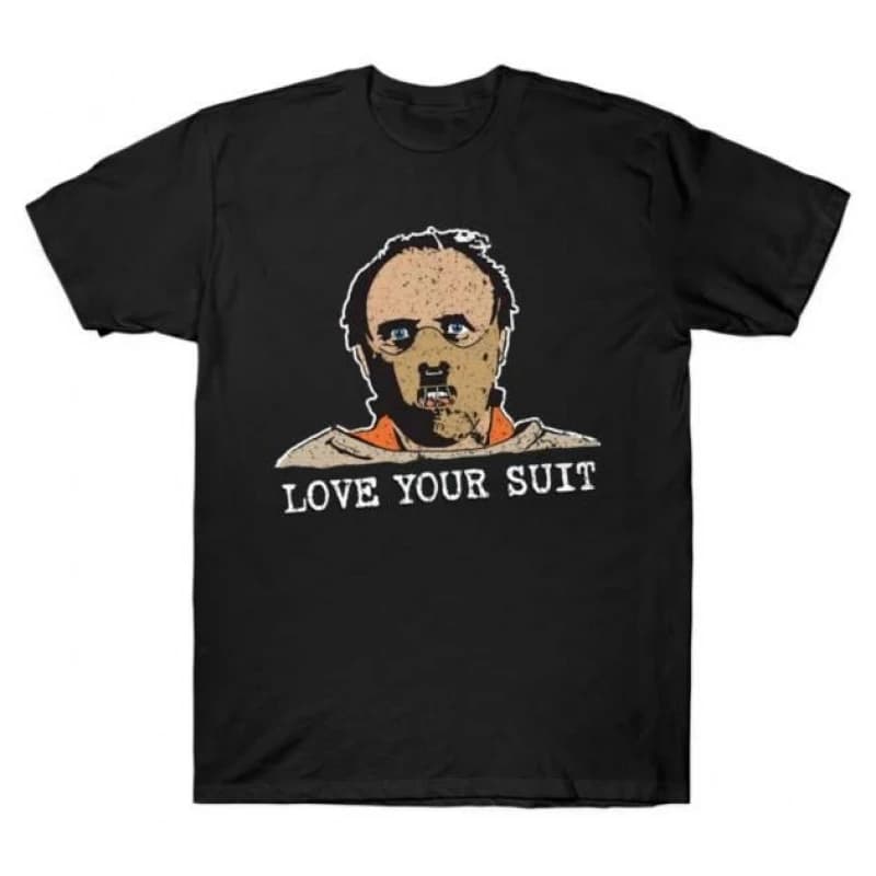 Love Your Suit Silence of the lambs Horror movie Hannibal Gift t shirt Dr Lecter Scary Cannibal Graphic Clothes All size Tee