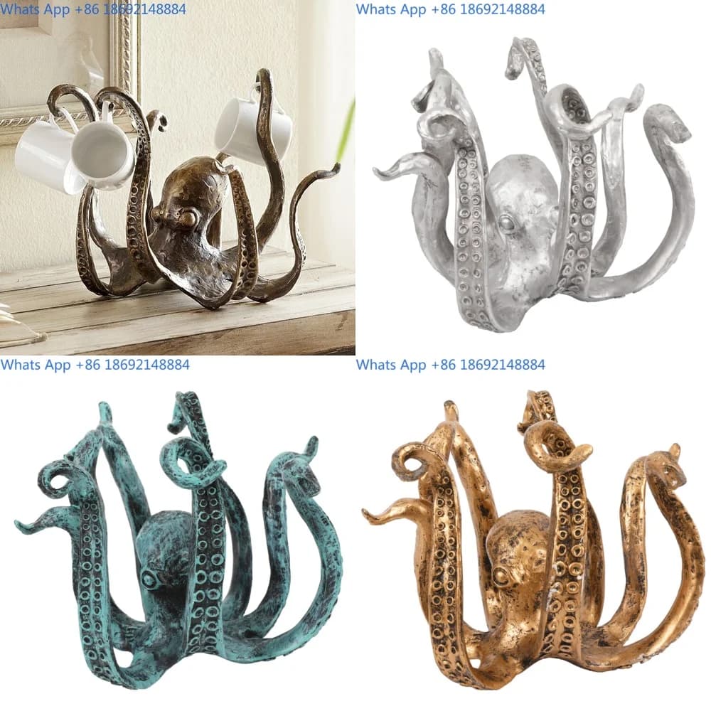 Octopus Sculpture Resin Home Decor Garden Landscape Ornament