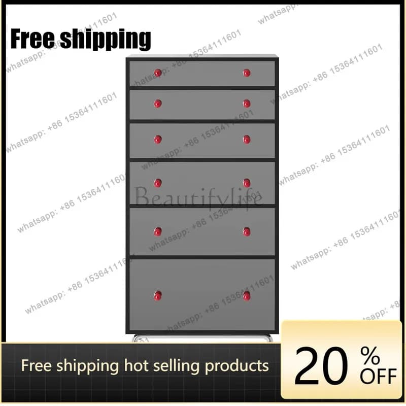 Italian light luxury mirror chest entrance entrance multi-functional storage storage six chest