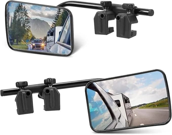 2PC Car Towing Mirrors Caravan Towing Mirrors Caravan Mirrors Durable Cars Wing Mirror Extensions For Caravan Towing With Clamps
