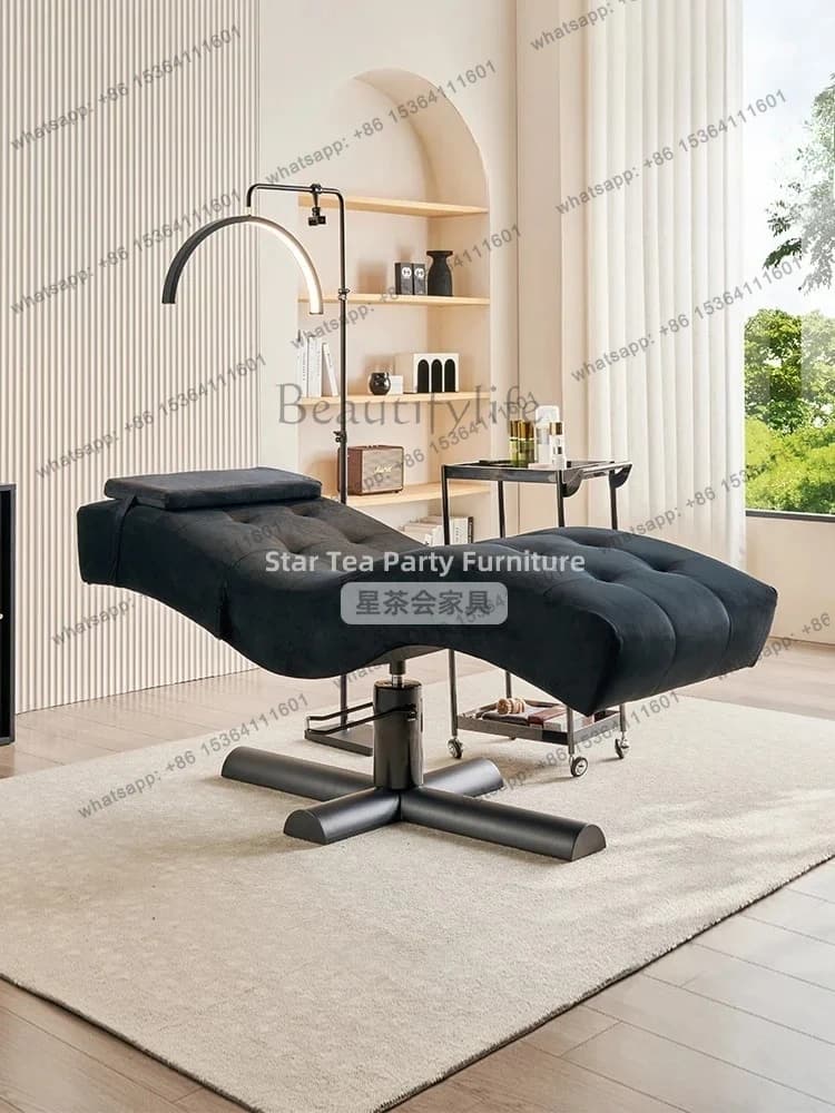 Beauty salon special spa massage bed S-shaped eyelash embroidery face bed height head adjustable