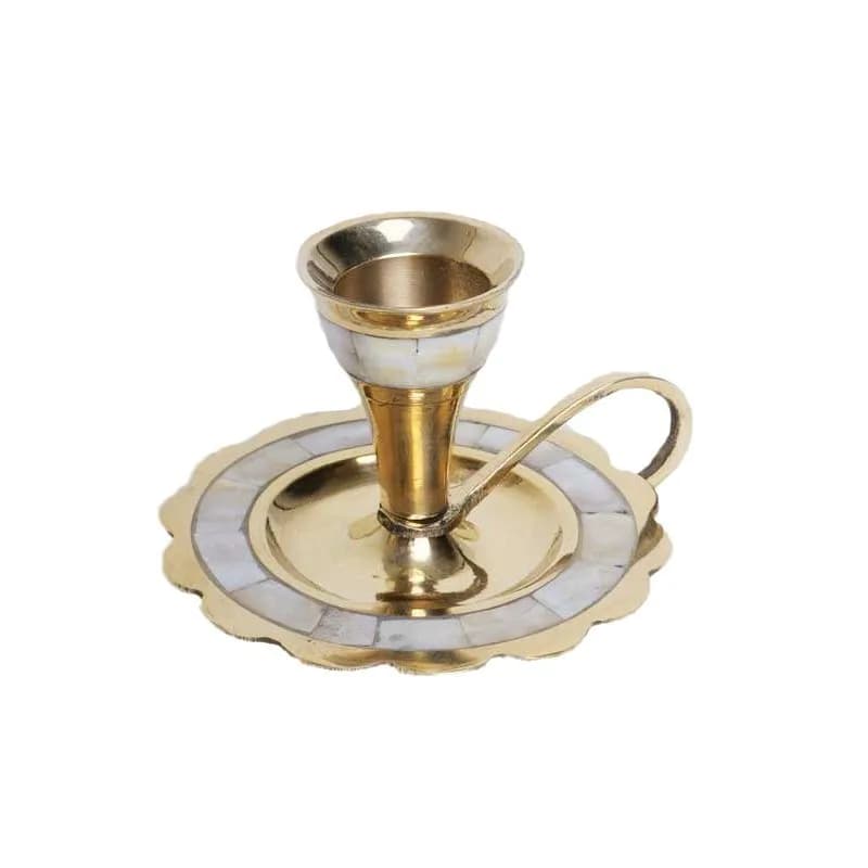 Brass candlestick retro wine cabinet living room entrance wedding candlelight dinner props
