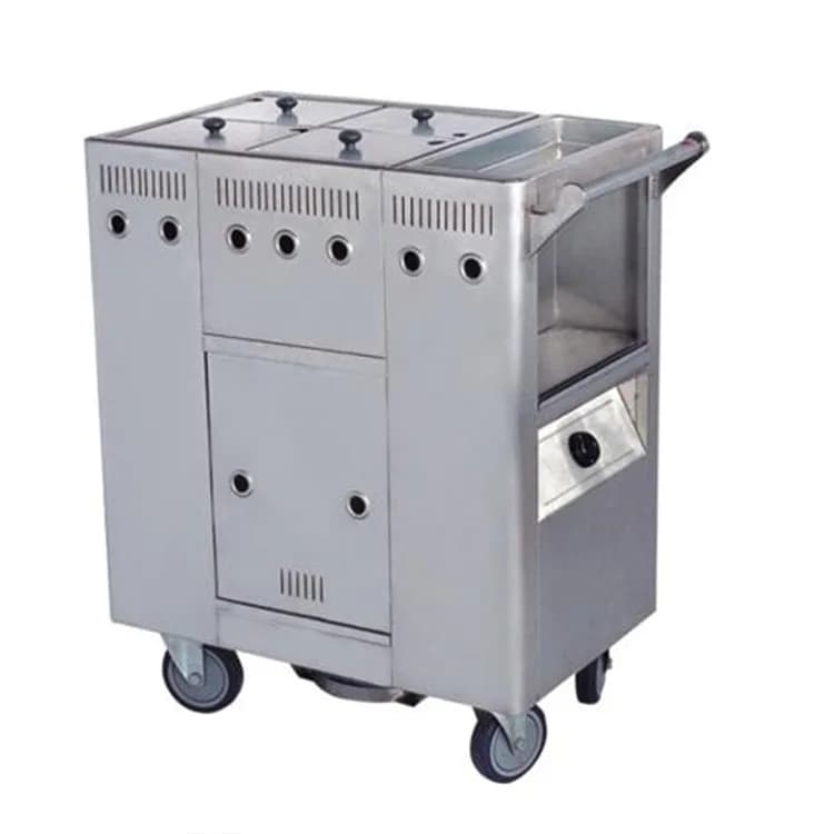 Commercial Stainless Steel Hot Porridge Transport Vehicle Is Suitable for Hotel Canteens.