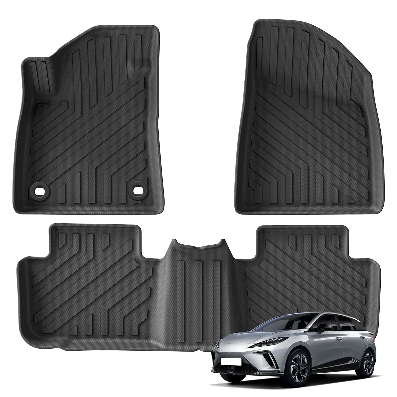 for MG 4 MG4 EV 2022 2023 2024 Car Floor Mats Trunk Pad TPE 3D Foot Pad All Weather Auto Accessories Black