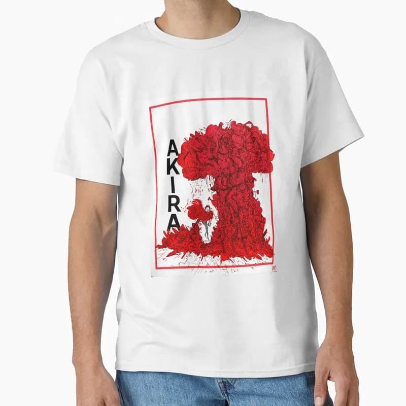 Akira Cyberpunk City Explosion Gift T‑Shirt Katsuhiro Otomo Retro Manga Shotaro Kaneda Neo‑Tokyo Anime Print Short Sleeve Tops
