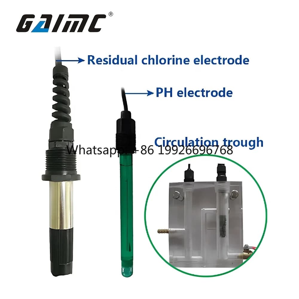 GEC-CL485 Online Residual Chlorine Meter Digital Free Total Chlorine Analyzer for Potable Water Monitoring
