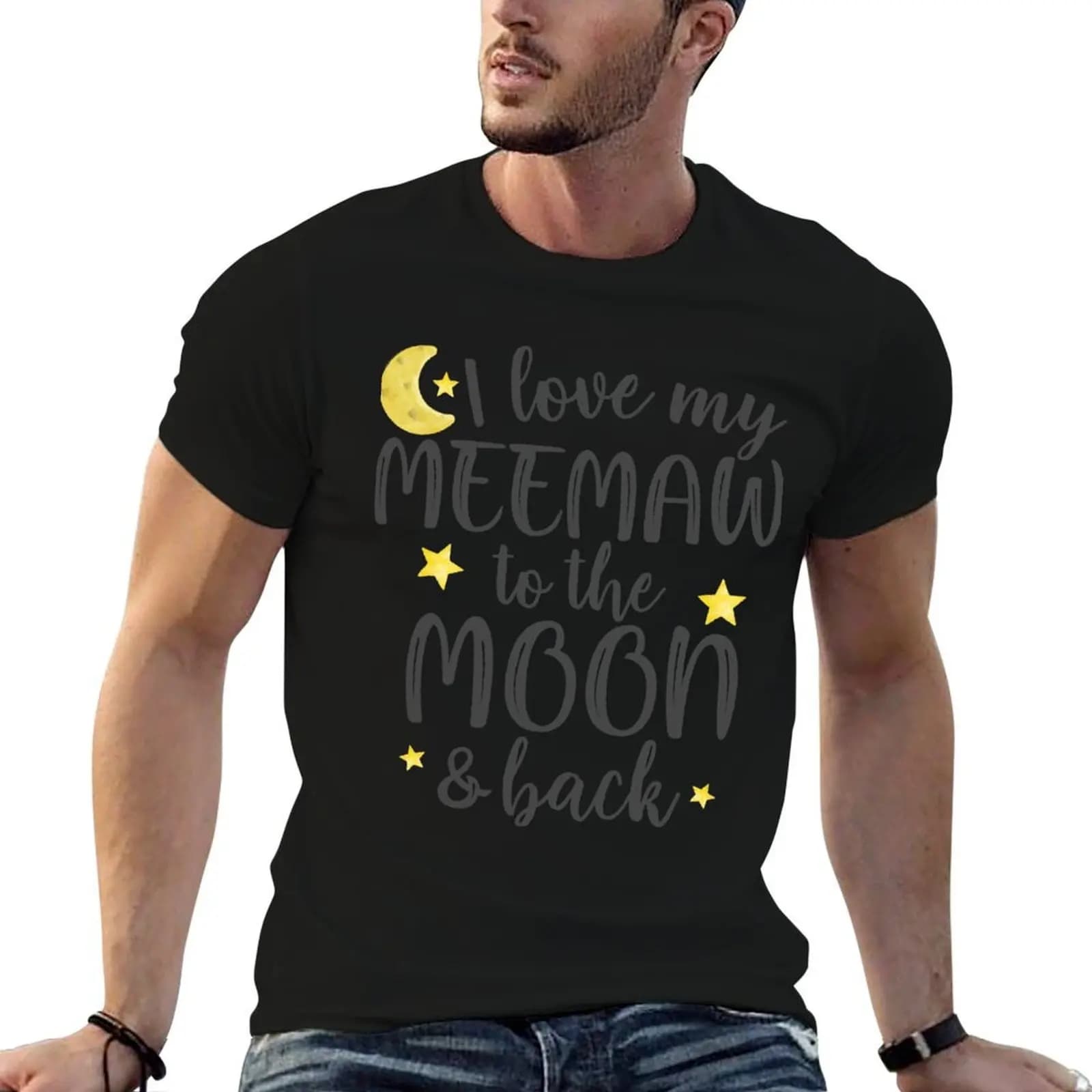 I Love My Meemaw To The Moon and Back T-Shirt shirts graphic animal prinfor boys men t shirt