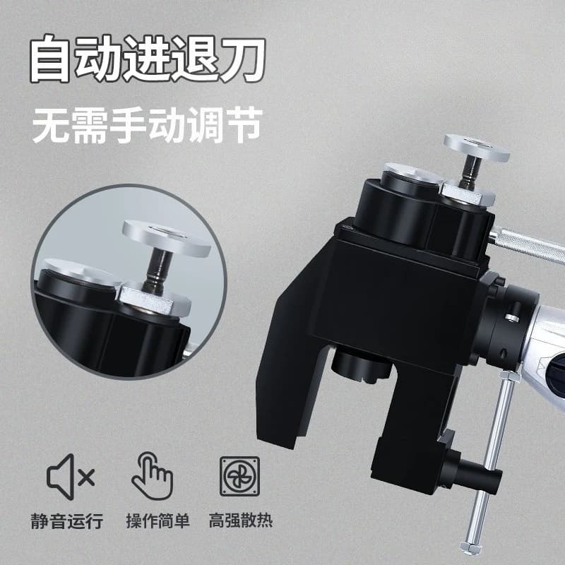 Motor-portable electric round pipe chamfering machine, stainless steel groove external clamp pipe beveling machine