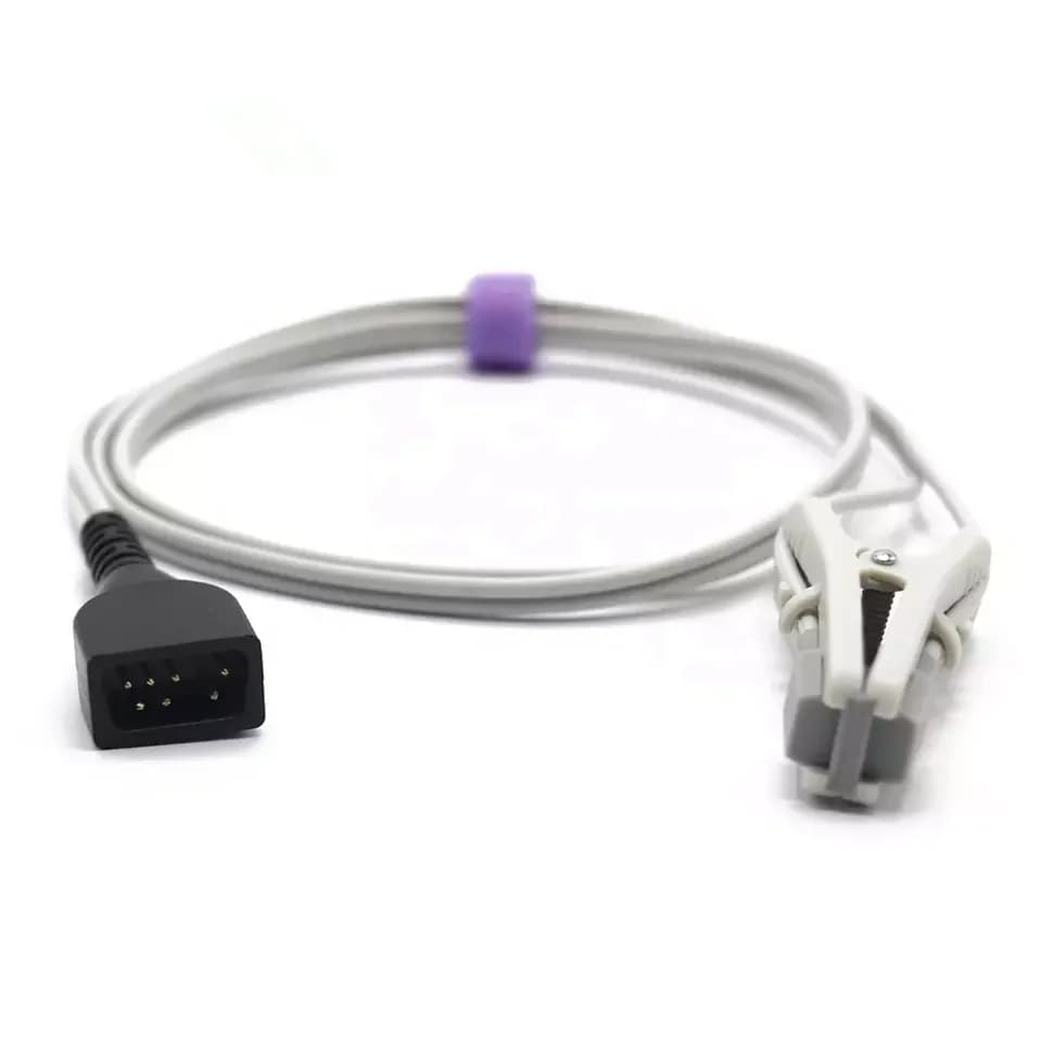 Animal Ear Clip SpO2 Sensor – Reusable 7-Pin, Fits 8000AA-1+8500VI