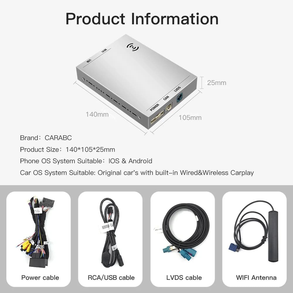 Wireless CarPlay Android Auto Fits For Peugeot&Citroen SMEG&MRN NAC Carplay Decoder Car Android Player