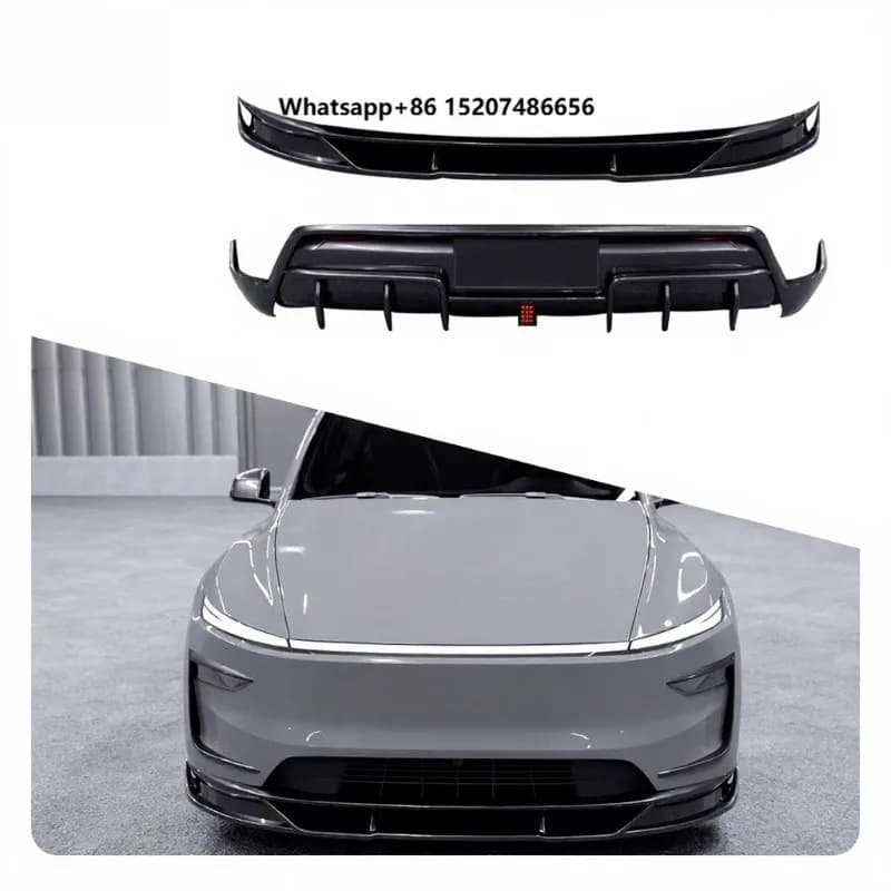 Bumper Body Kit-Self-adhesive Auto Performance Upgrade Black/Carbon Fiber Pattern